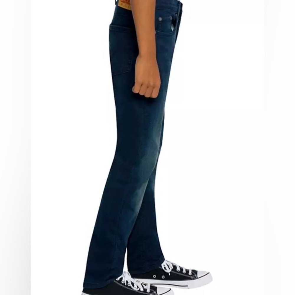 NWT Boys 502 Regular Taper Stretch black Jeans